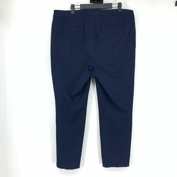 Talbots Pants Womens Size 16 Petite Navy Blue Chatham Ankle Cotton Bi Stretch - Picture 8 of 11